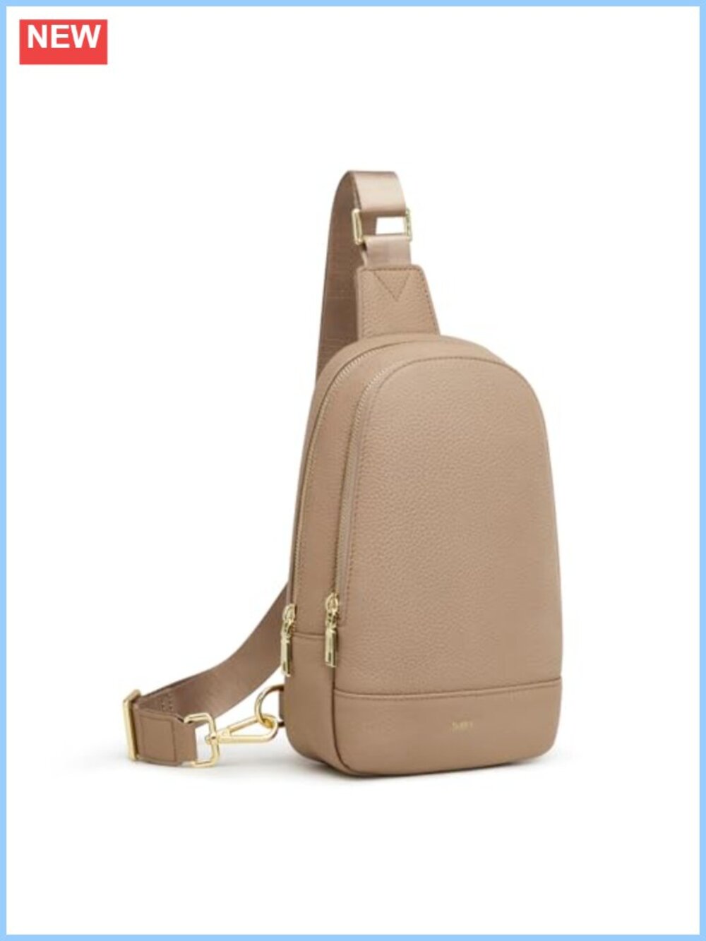 Top Grain Pebbled Cowhide Leather Sling Crossbody Bag RFID